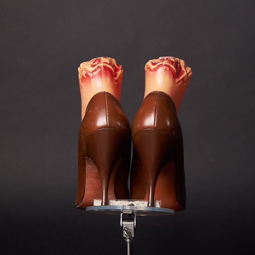 1960s Brown Patent Leather Button Pumps Heels Shoes